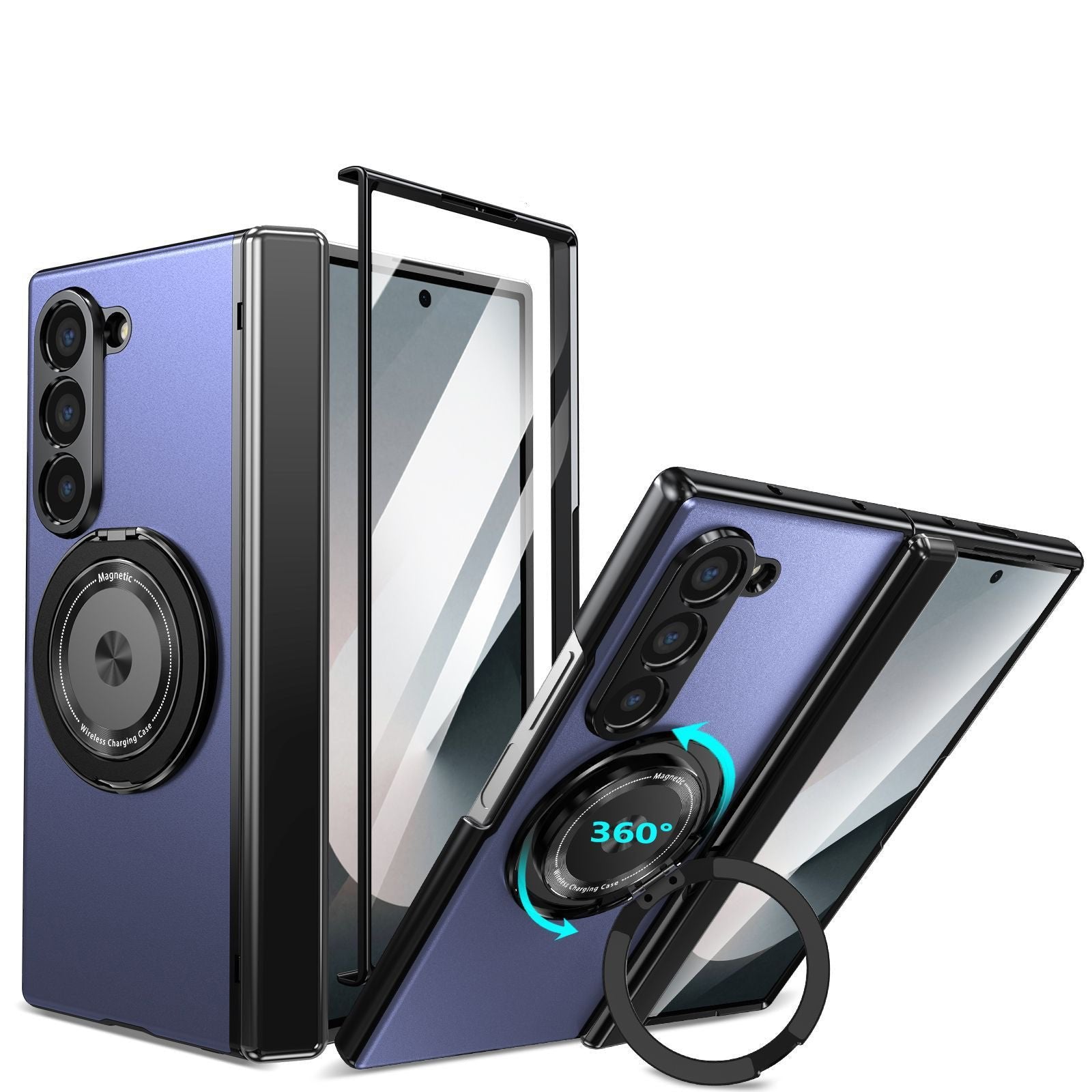 Galaxy Z Fold 3/Galaxy Z Fold 4/Galaxy Z Fold 5/Galaxy Z Fold 6 | 360° Rotating Stand Phone Case