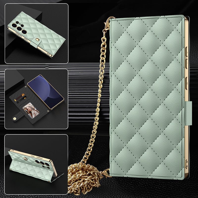 [💥New Arrivals💥]Diamond Pattern Card Flip Leather Case For Samsung Galaxy S25 Ultra/Samsung Galaxy S24 Ultra/Samsung Galaxy S23 Ultra
