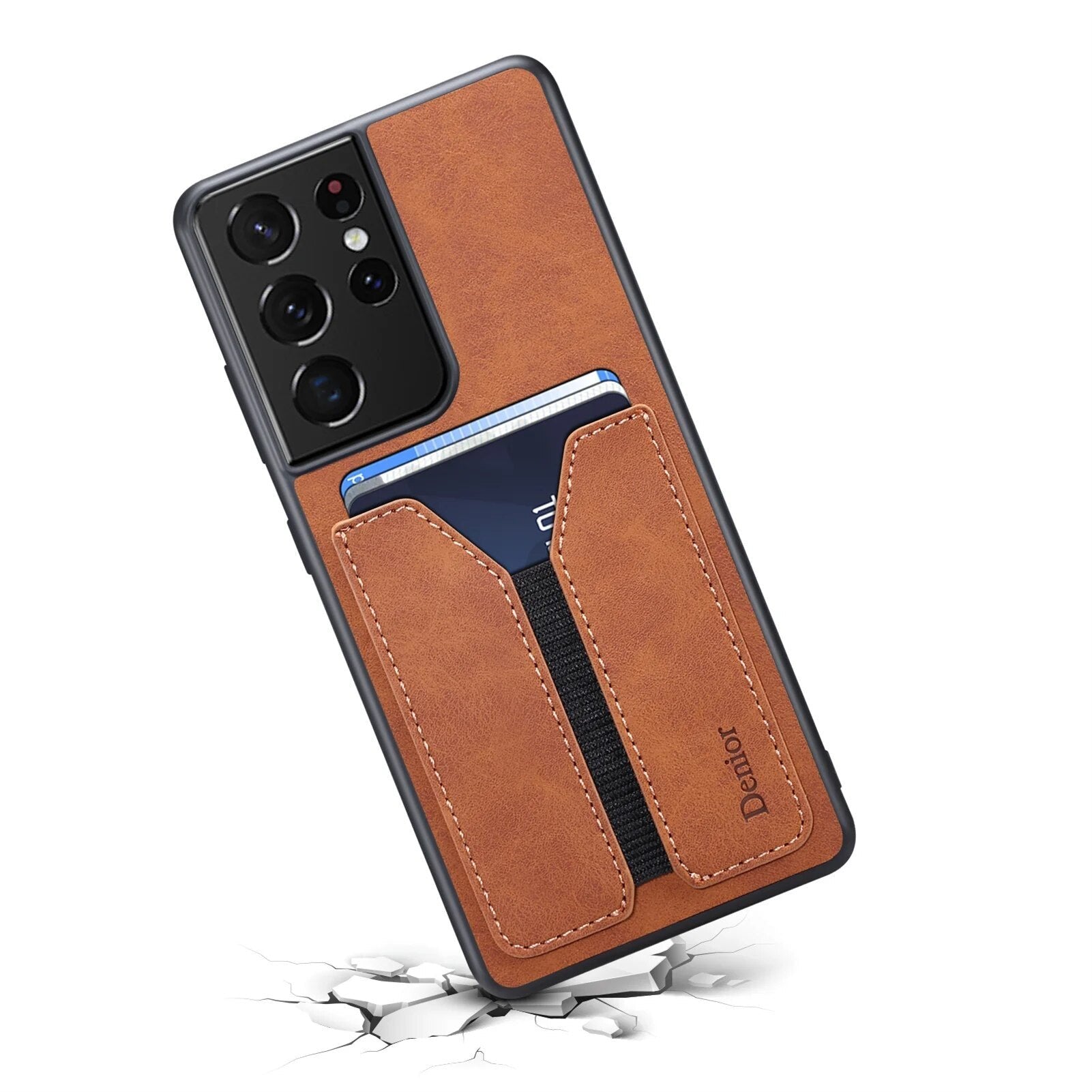 Leather Card Pocket Wallet Phone Case for Samsung Galaxy S20/S21/S22/S23/S24 Series