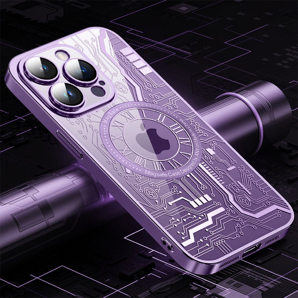 Technology Circuit Board Phone Case For iPhone 16 15 14 13 12 11 Serise