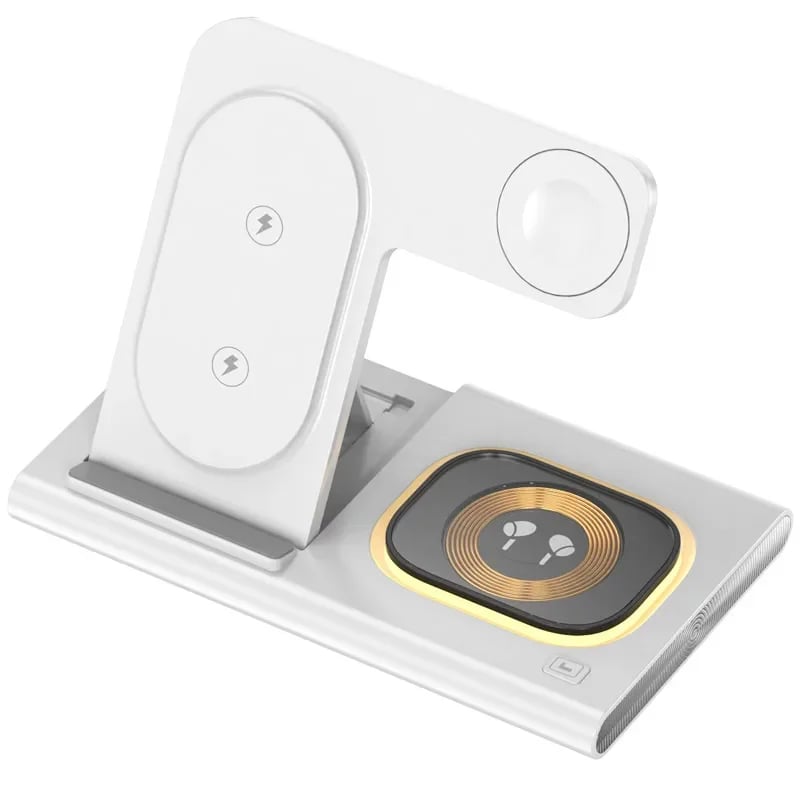 15W 3 in 1 LED Foldable Wireless Charger Stand For Samsung Or iPhone