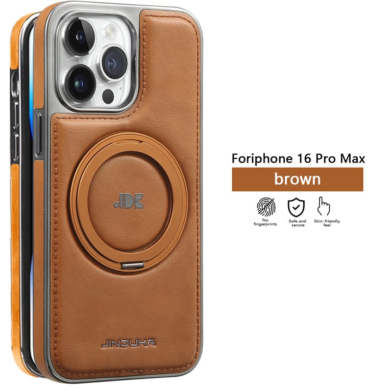 iPhone MagSafe Series | 360° Rotating Stand Leather Case for iPhone16/15/14/13 Series