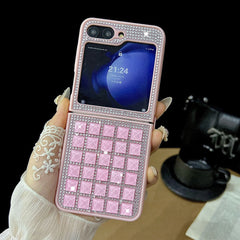 Shiny Diamond Cube Phone Case For Galaxy Z Flip 3/Galaxy Z Flip 4/Galaxy Z Flip 5/Galaxy Z Flip 6