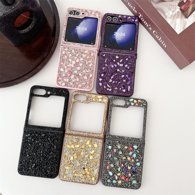 Specially designed for Galaxy Z Flip 3/Galaxy Z Flip 4/Galaxy Z Flip 5/Galaxy Z Flip 6 phone case, flash diamond style, unique appearance