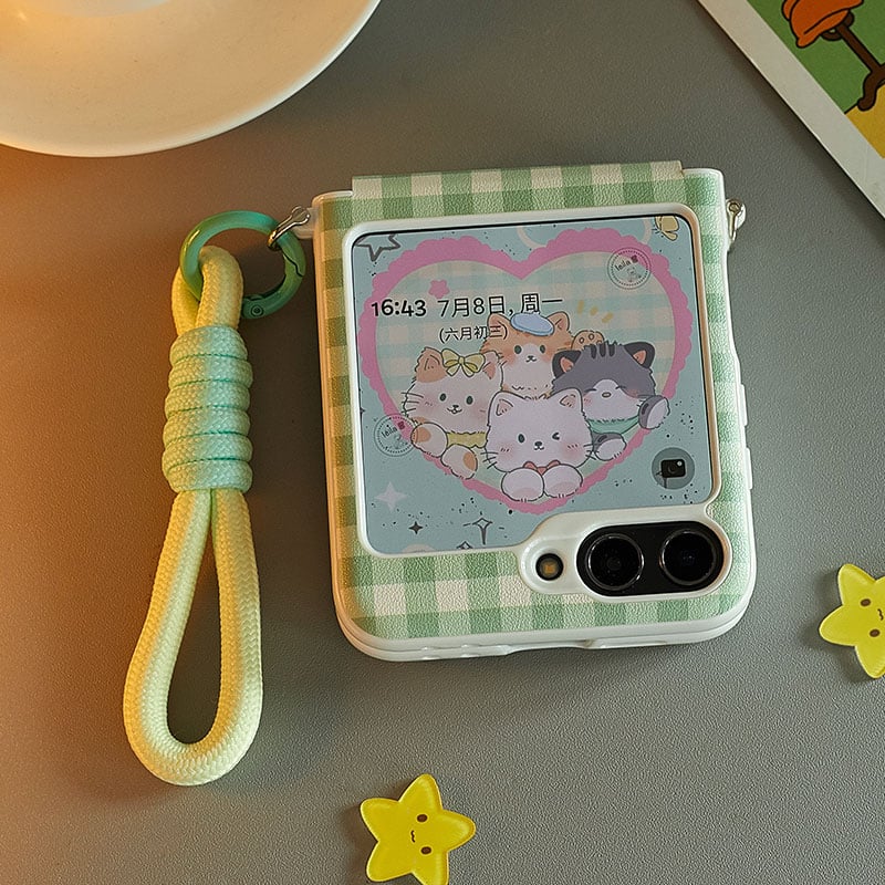 Full Cover Grid Case For Galaxy Z Flip 5/Galaxy Z Flip 6