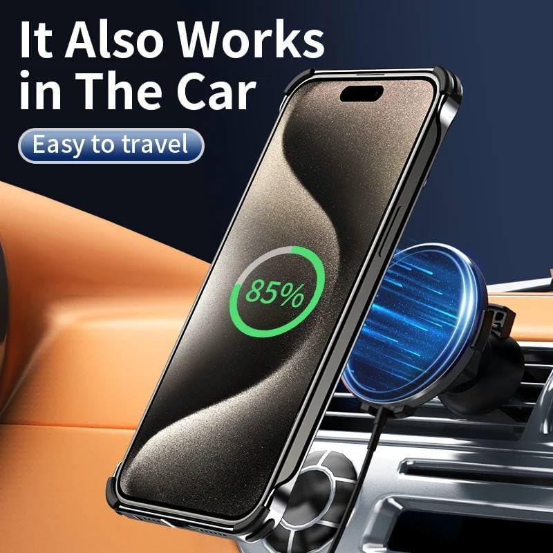 SentimentvalueTM Magnetic Heat Dissipation Hollow Metal Case With Lens Holder For iPhone 16 15 14 13 Series