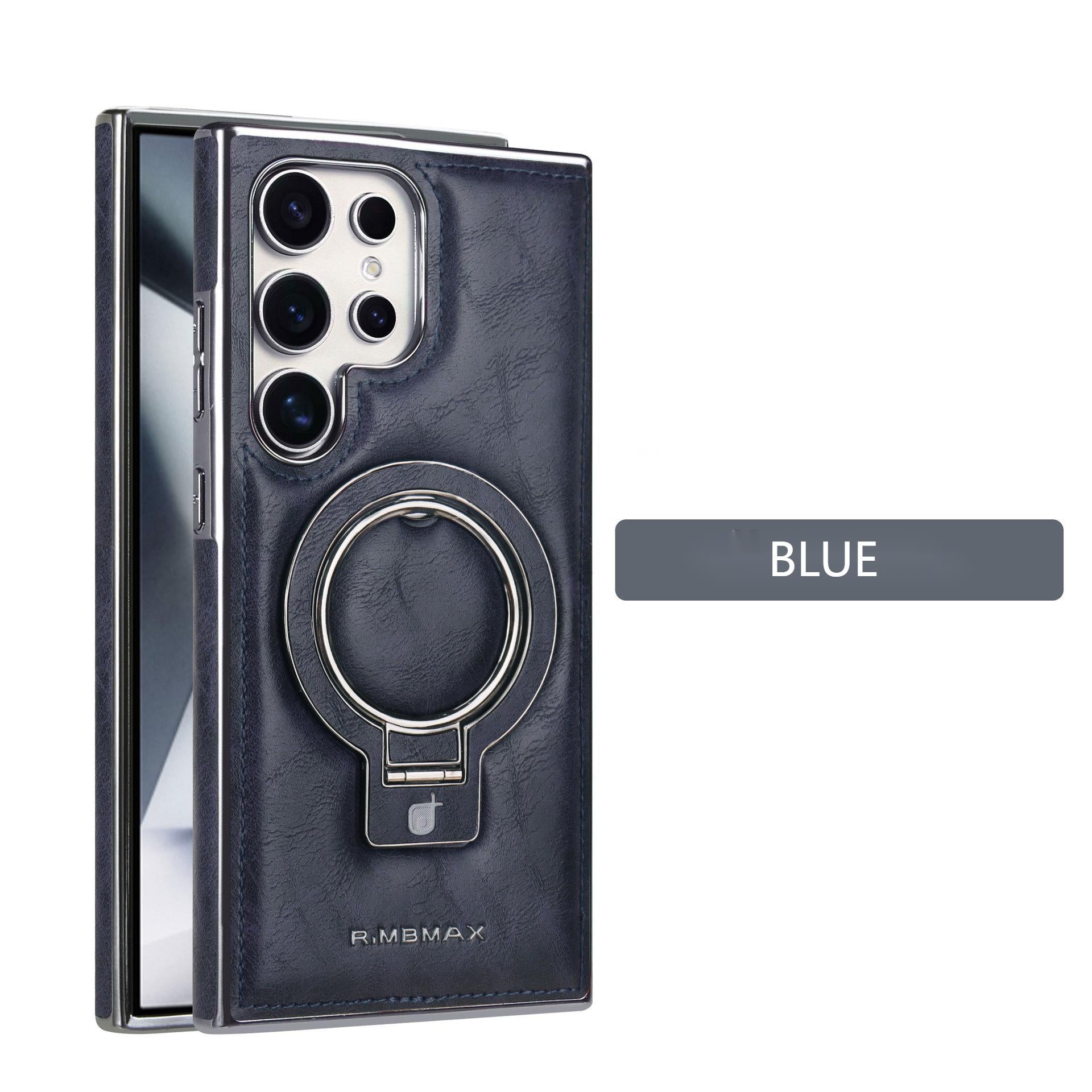 SentimentvalueTM Leather Phone Case, Business Magnetic Bracket Anti-fall Protective Case For Samsung Galaxy S25 S24 S23 Series