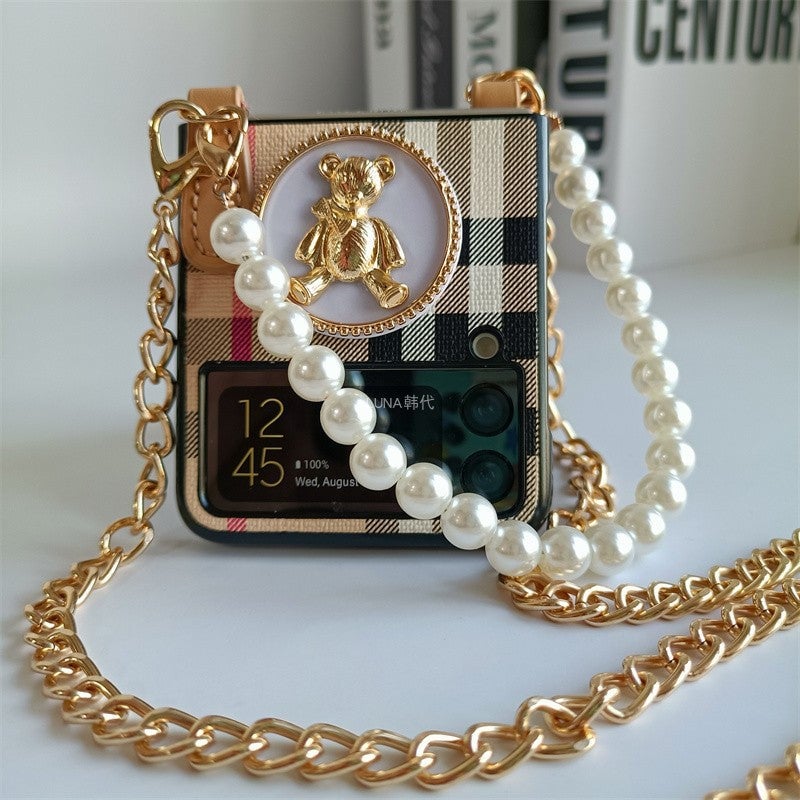 Galaxy Z Flip 3/Galaxy Z Flip 4 | Fashion Mobile Phone Case With Chain