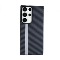 Fiber-textured magnetic drop-proof mobile phone case, suitable for Galaxy S24/S23/S22 series [Built-in magnetic suction]