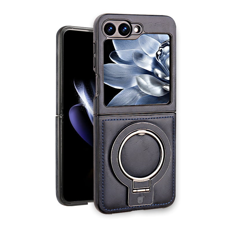 SentimentvalueTM Magnetic Bracket Leather Case For Galaxy Z Flip 7/6/5/4/3