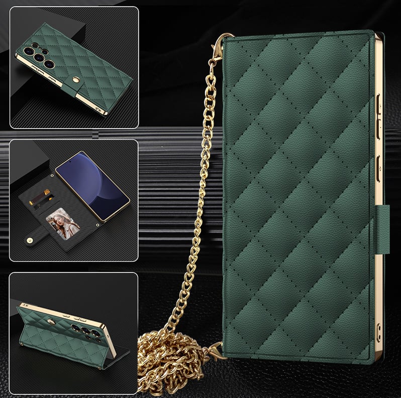 [💥New Arrivals💥]Diamond Pattern Card Flip Leather Case For Samsung Galaxy S25 Ultra/Samsung Galaxy S24 Ultra/Samsung Galaxy S23 Ultra