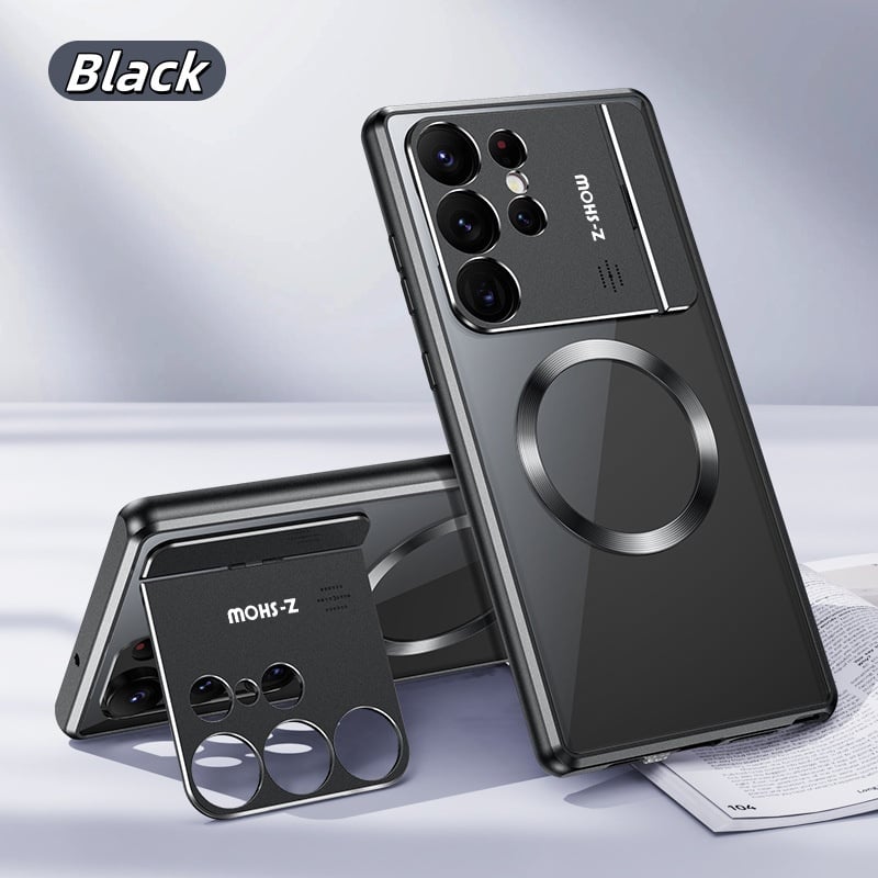 Magnetic Charging Aromatherapy Metal Phone Case For Galaxy S25 S24 S23 S22 S21 Ultra