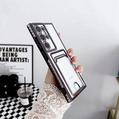 📱💳Transparent Card Holder Phone Case for Galaxy S24/S23/S22/S21 Series