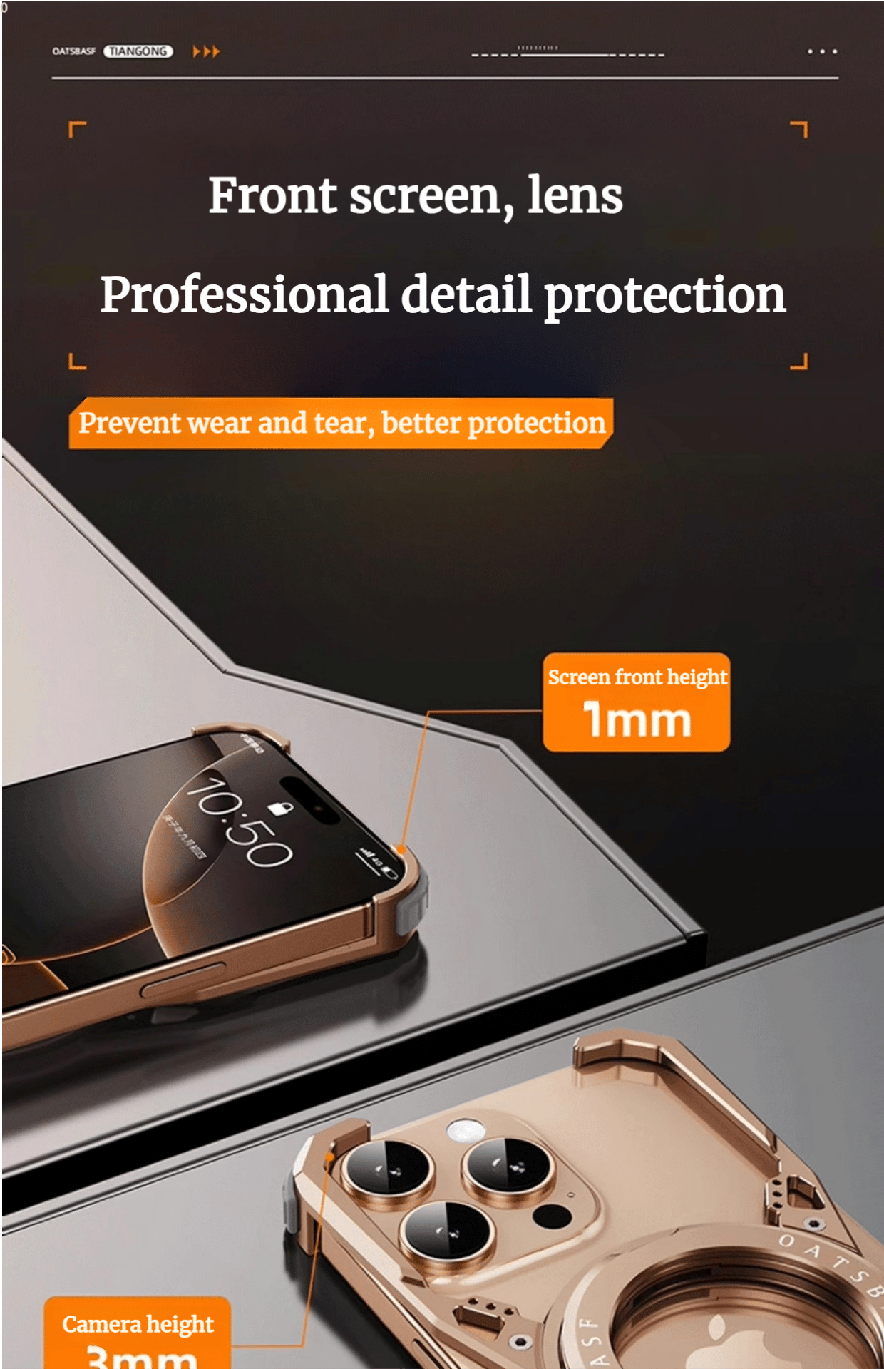 SentimentvalueTM Metal magnetic 360° Bracket Mobile Phone Case Suitable For iPhone 16 Pro/ iPhone 16 ProMax