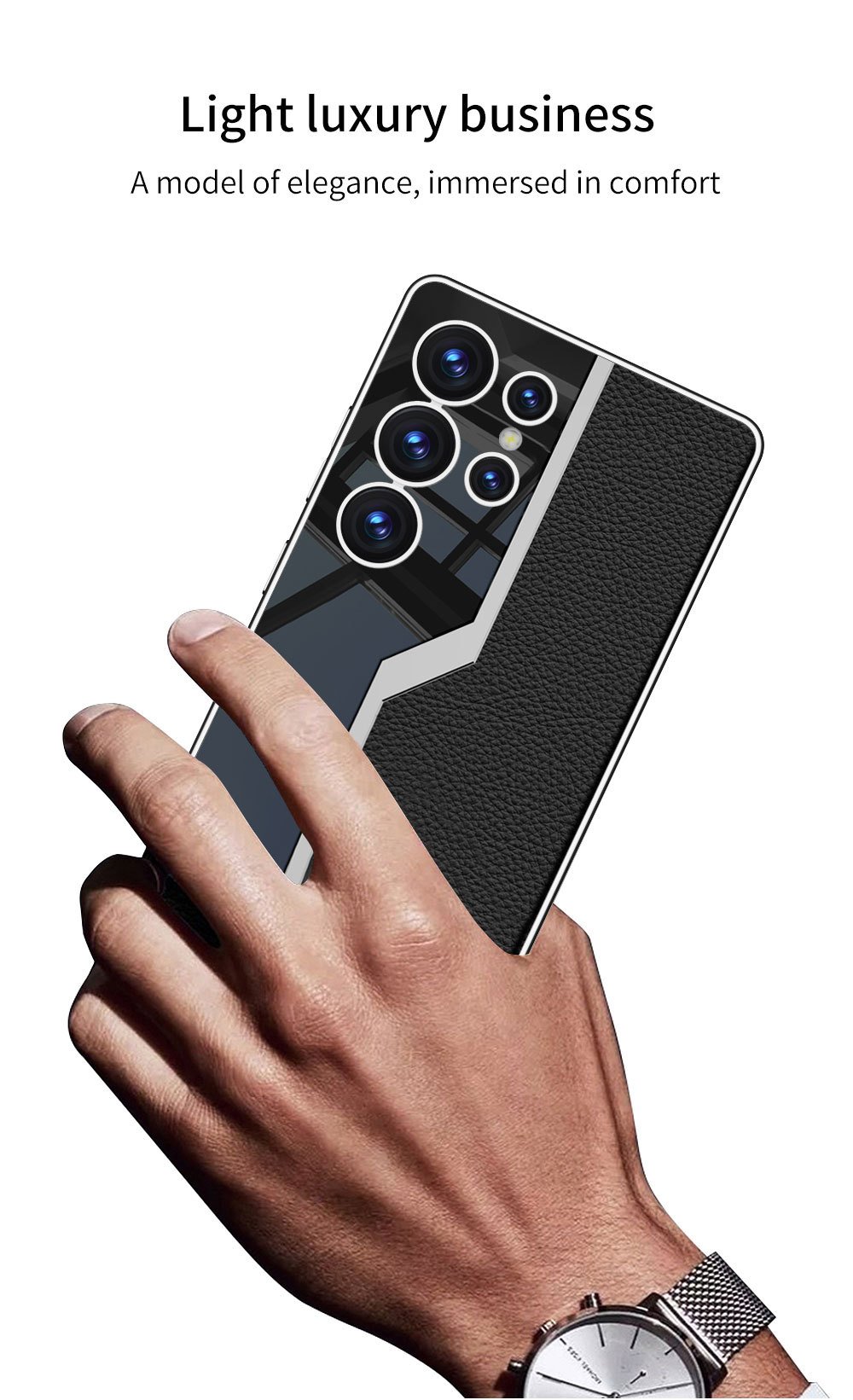 Electroplating leather supercar mobile phone case for Galaxy S25 Series(Only case)