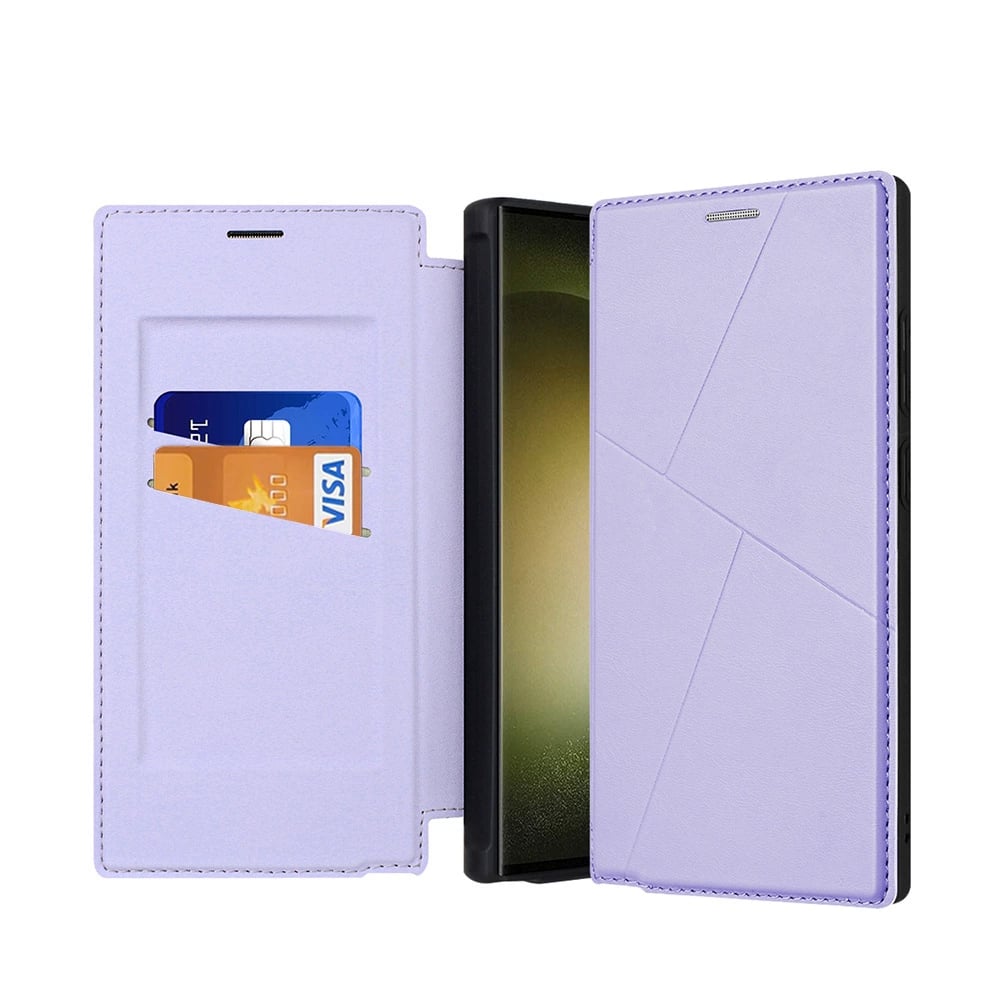 Card slot flip cover strong magnetic leather case for Galaxy S25/S24 series