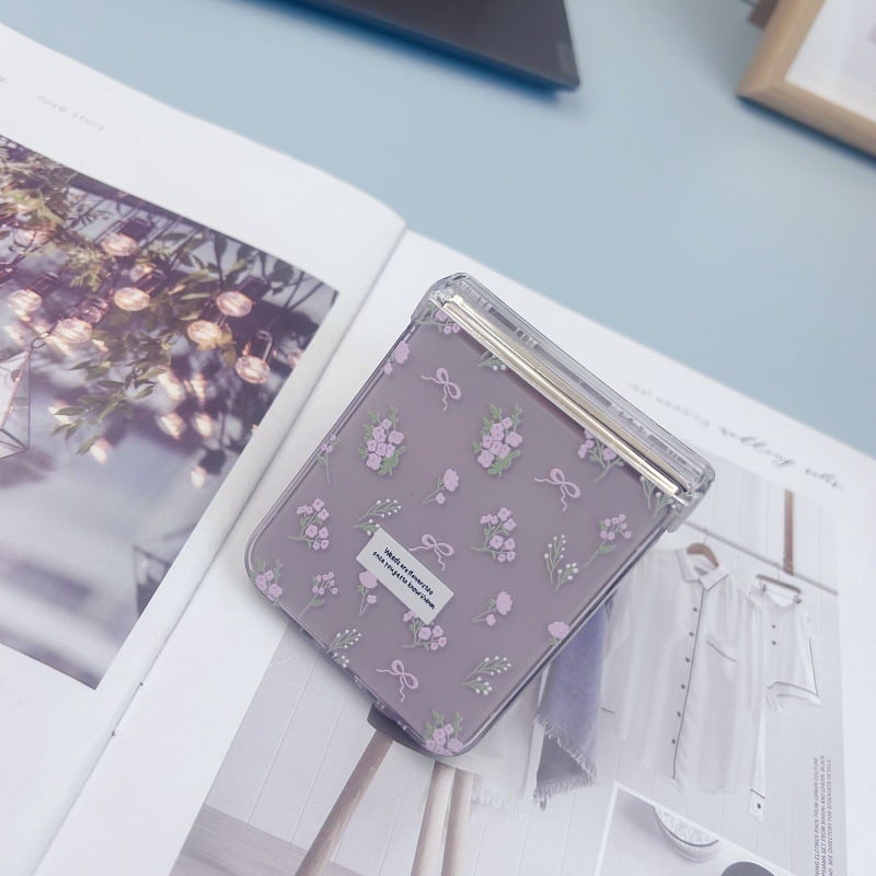 Floral Bow Phone Case For Galaxy Z Flip 3/Galaxy Z Flip 4/Galaxy Z Flip 5/Galaxy Z Flip 6