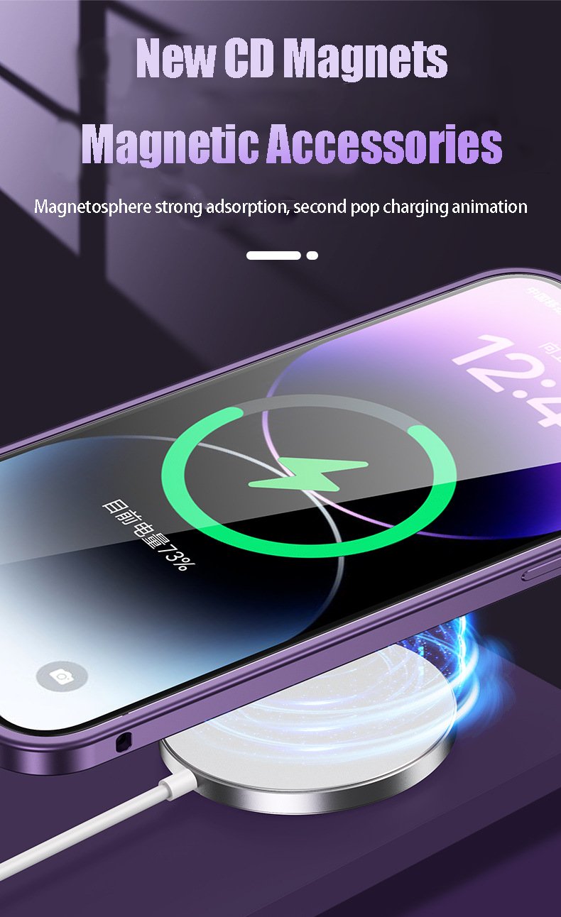 Magnetic Power Safety Metal Phone Case