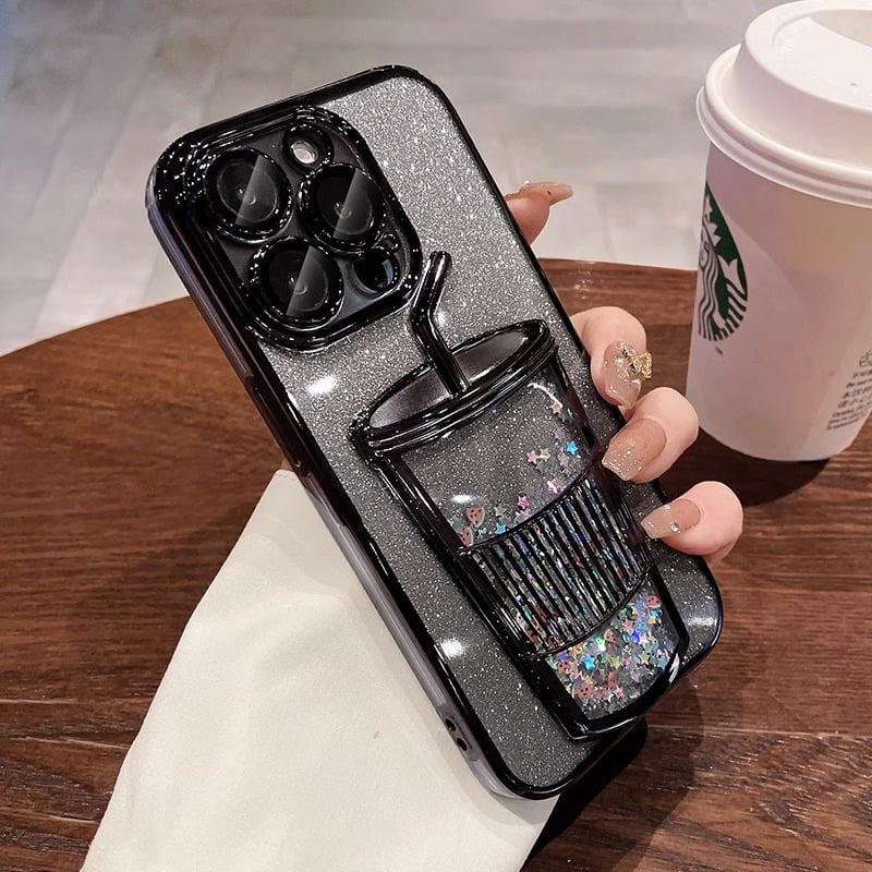 💥Hot Sale $9.99💥Cubic Quicksand Cup for Apple 15 Phone Case Gradient Glitter iPhone 14 Pro Electroplating Drop Protection Case