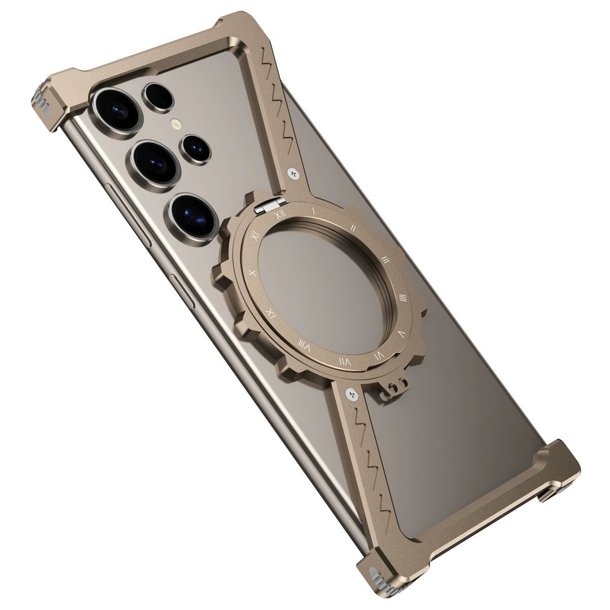 SentimentvalueTM Metal Z-Shaped Heat Dissipation Magnetic 360-degree Stand Anti-drop Case For Samsung Galaxy S25 S24 S23 S22 Ultra