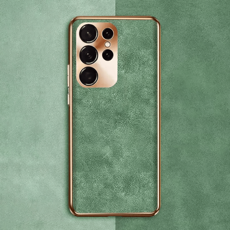 Samsung Galaxy S22 S23 S24 Series | High-End Luxury Metal Lens Leather Phone Case