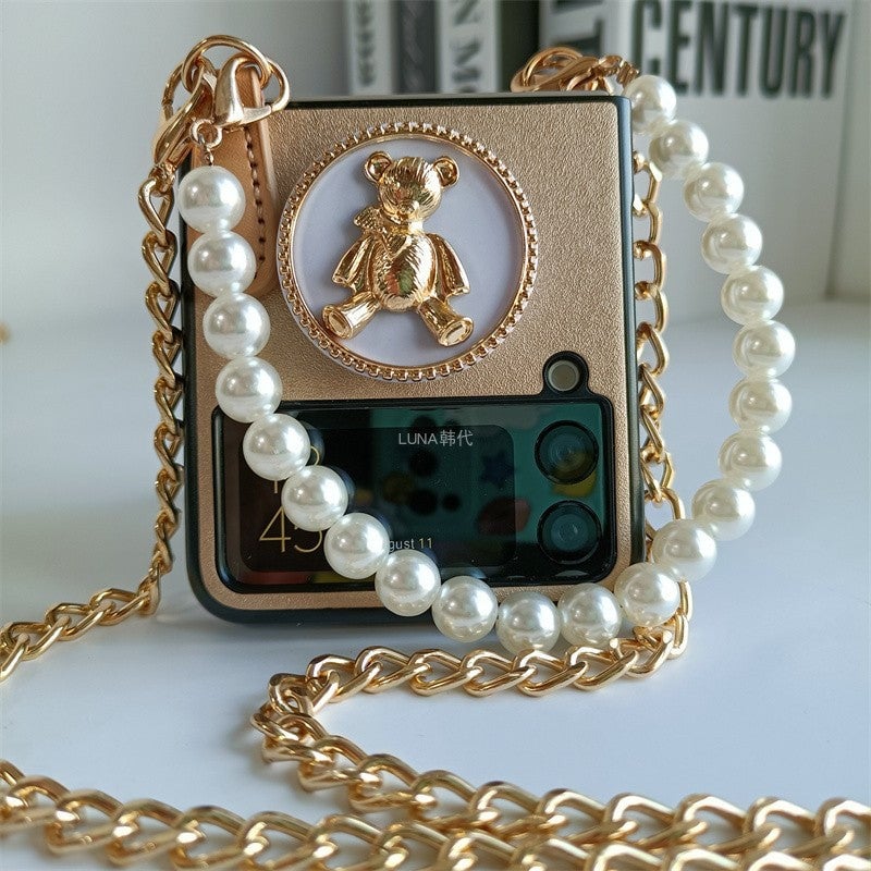 Galaxy Z Flip 3/Galaxy Z Flip 4 | Fashion Mobile Phone Case With Chain
