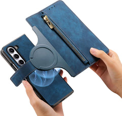 Creative magnetic two-in-one detachable mobile phone leather case for Galaxy Z Fold 3/Galaxy Z Fold 4/Galaxy Z Fold 5/Galaxy Z Fold 6(Only Case)