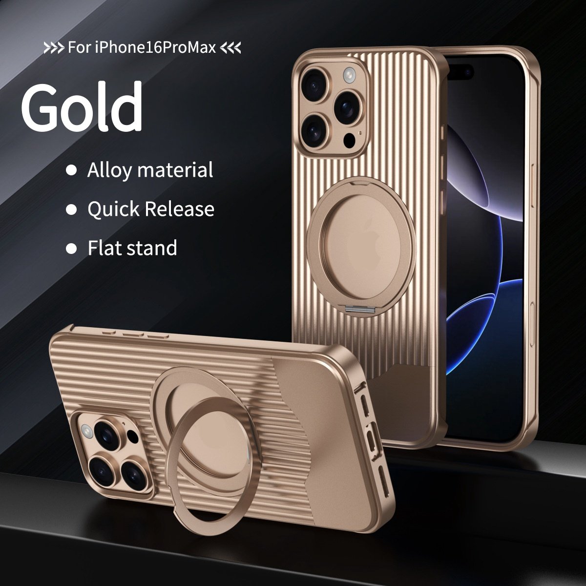 Luggage Retractable Metal Mobile Phone Case With Magnetic Bracket Suitable For iPhone 16 15 Series