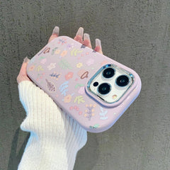 Colorful plant flower fun cartoon phone case for iPhone