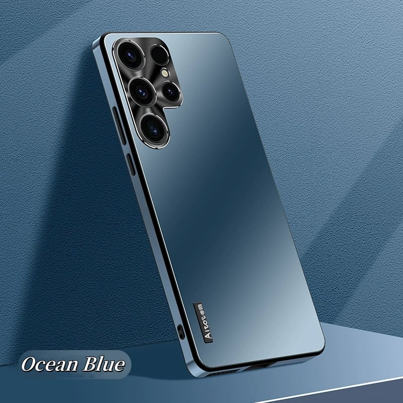 Fashionable Light-sensitive Aurora Metal Lens Soft-edge Mobile Phone Case For Samsung Galaxy S25 S24 S23 S22 S21 Series