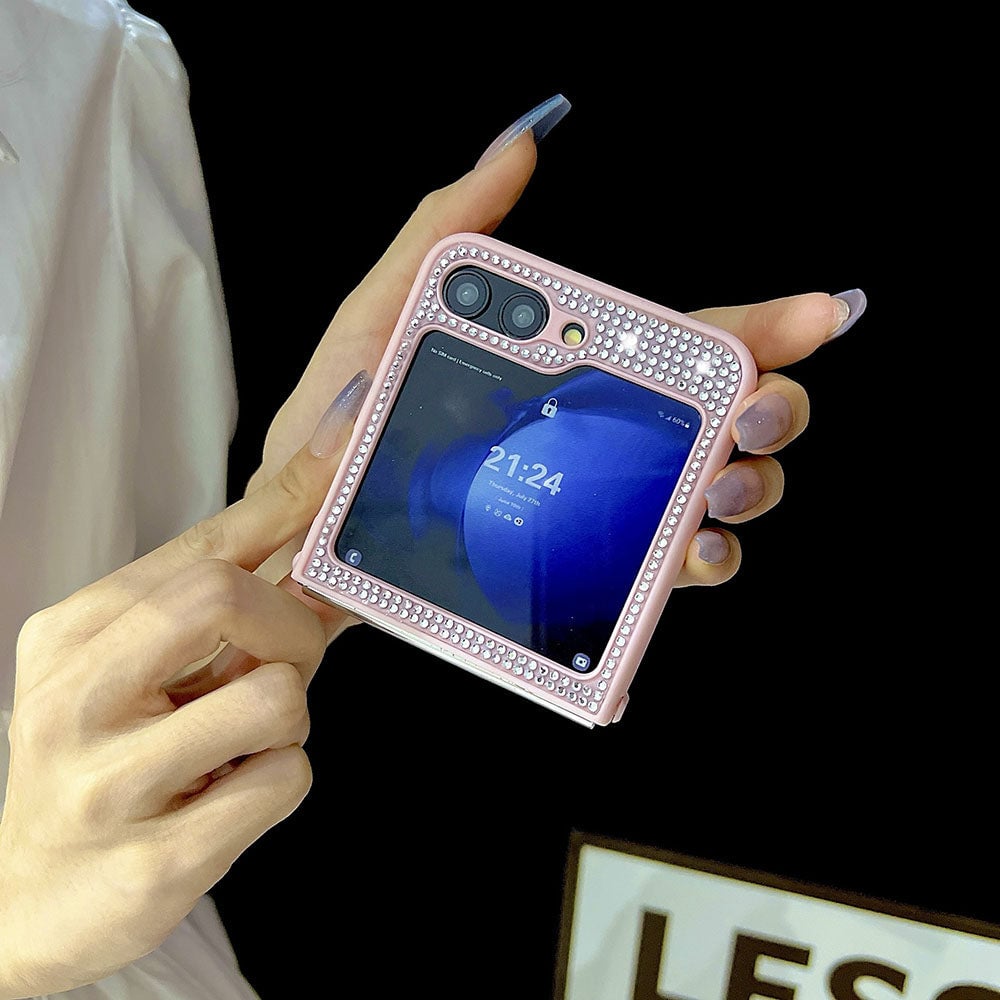 Shiny Diamond Cube Phone Case For Galaxy Z Flip 3/Galaxy Z Flip 4/Galaxy Z Flip 5/Galaxy Z Flip 6