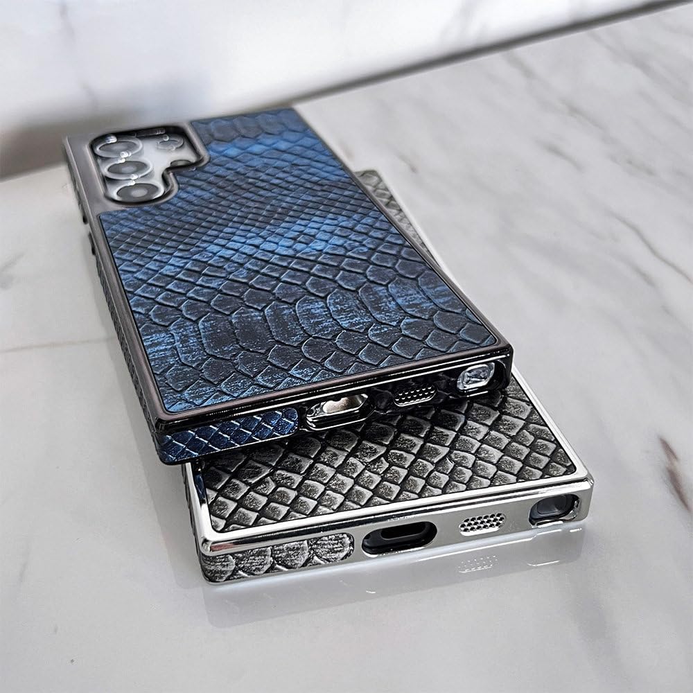 Electroplating simple leather texture mobile phone case for Samsung Galaxy S24/S23/S22 series