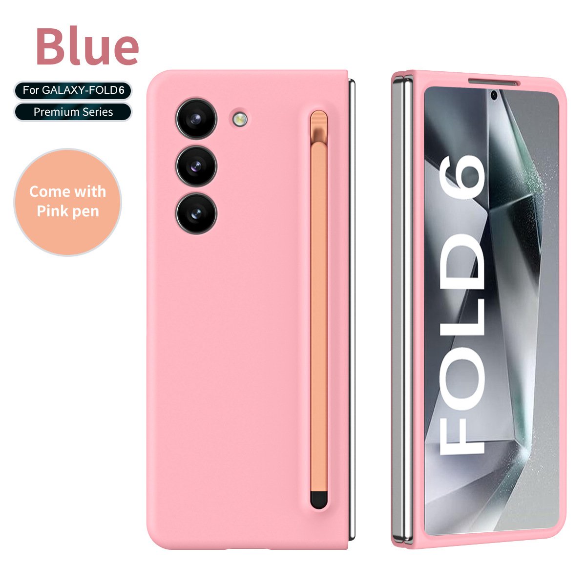 New Processes Anti-fingerprint protective case For Galaxy Z Fold 3/Galaxy Z Fold 4/Galaxy Z Fold 5/Galaxy Z Fold 6 S-Pen Case