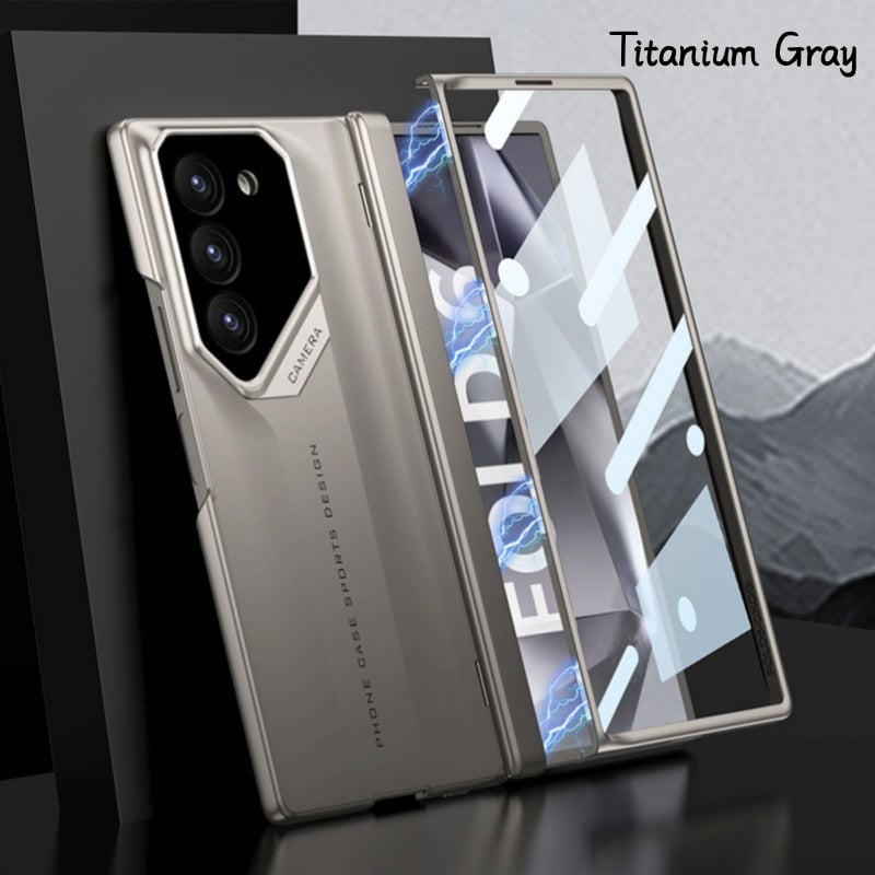 Shell-Film Integrated Magnetic Folding Hinge Phone Case For Galaxy Z Fold 4/Galaxy Z Fold 5/Galaxy Z Fold 6