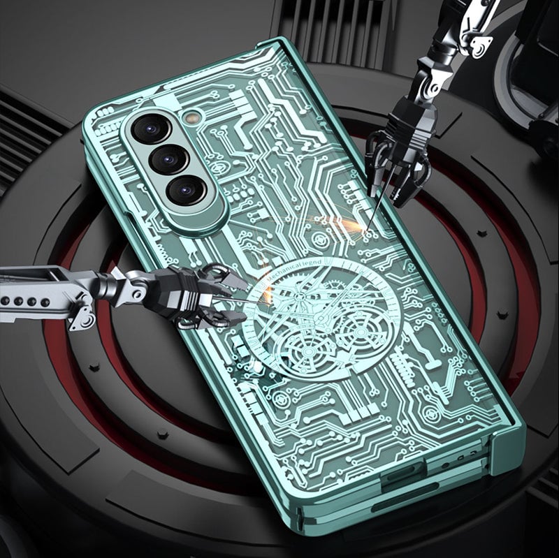 Galaxy Z Fold 3/Galaxy Z Fold 4/Galaxy Z Fold 5/Galaxy Z Fold 6 | Mechanical Gear Pattern Phone Case