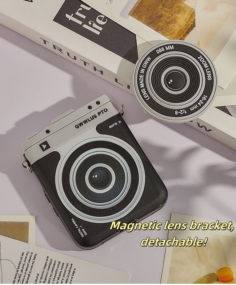 📸 Camera Design Retractable Hinge Full Protective Case for Galaxy Z Flip 5/Galaxy Z Flip 6